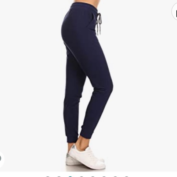 LA 12St Navy Blue Soft Jogger Pants - Picture 2 of 6